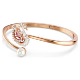 Swar*vski -Swan bangle Dancing swan, Red, Rose gold-tone plated M-5734556